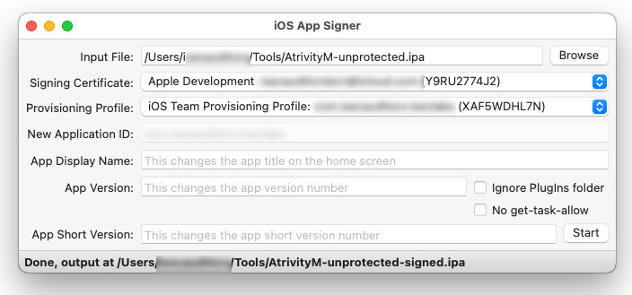 iOS App Signer